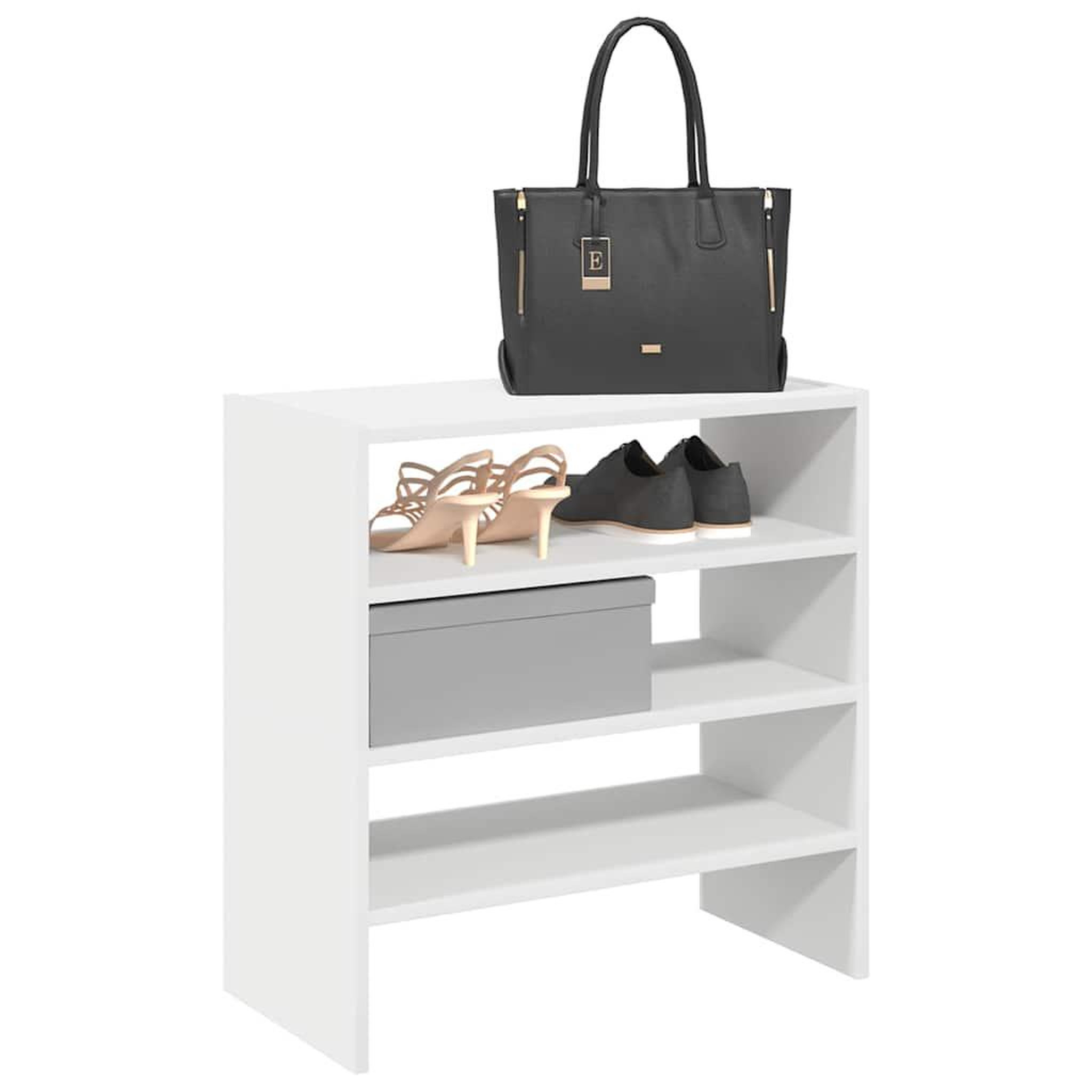 VIDAXL Etageres a chaussures 2 pcs empilable blanc 60x30x30,5 cm