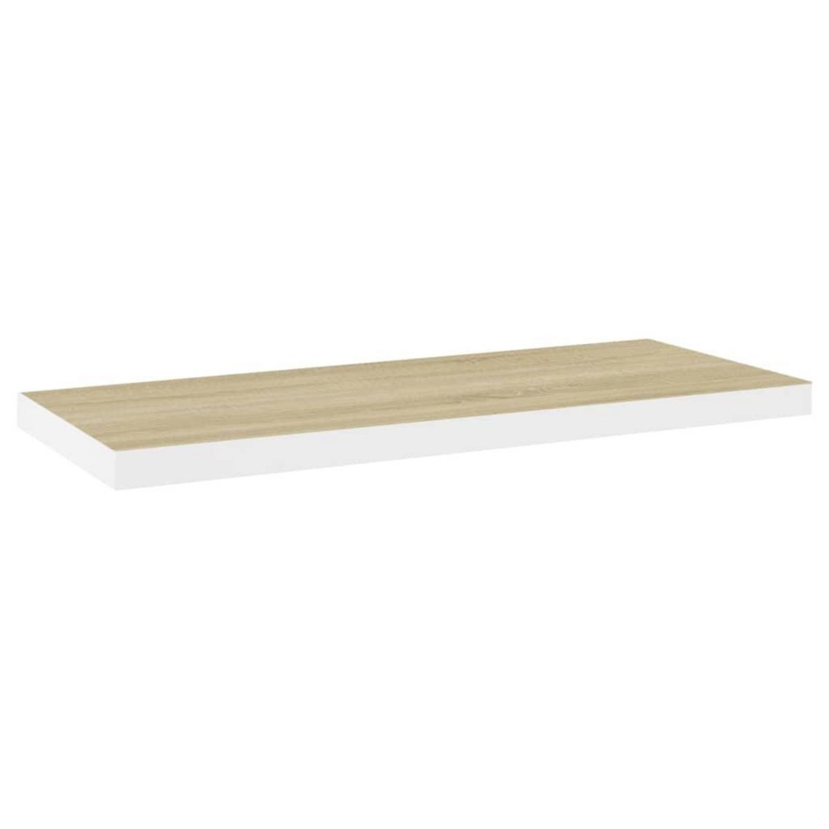 VIDAXL Etageres flottantes 2 pcs chene et blanc 80x23,5x3,8 cm MDF