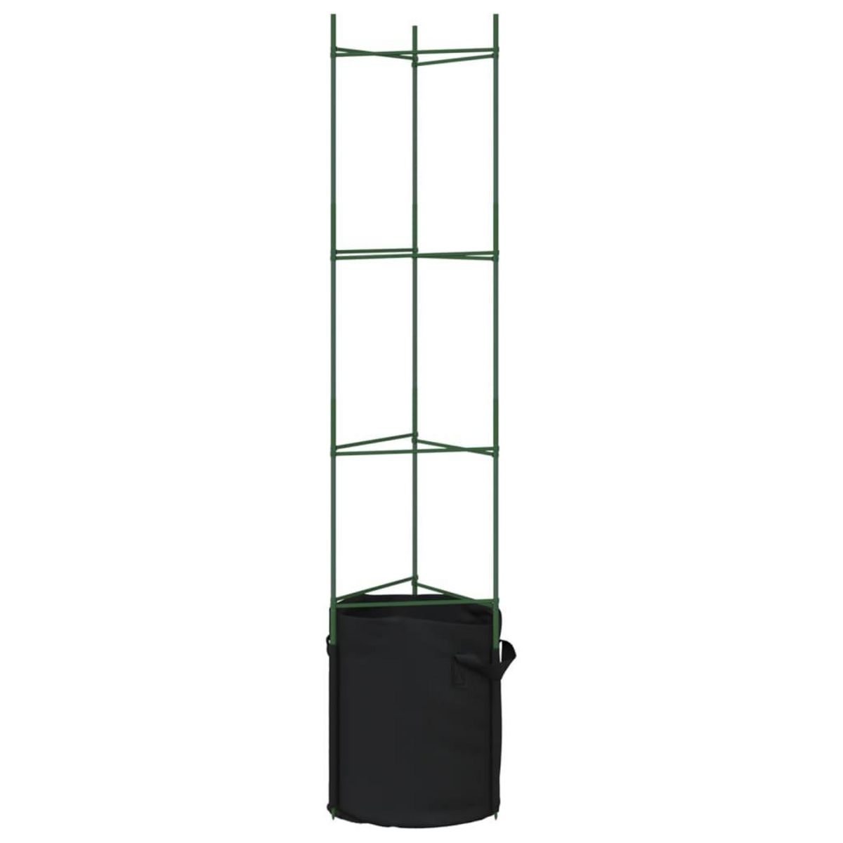 VIDAXL Cages a tomates avec sacs a plantes 8 pcs 154 cm acier et PP