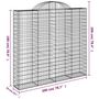 Voir la diapositive 6 : VIDAXL Paniers a gabions arques 3 pcs 200x50x180/200 cm Fer galvanise