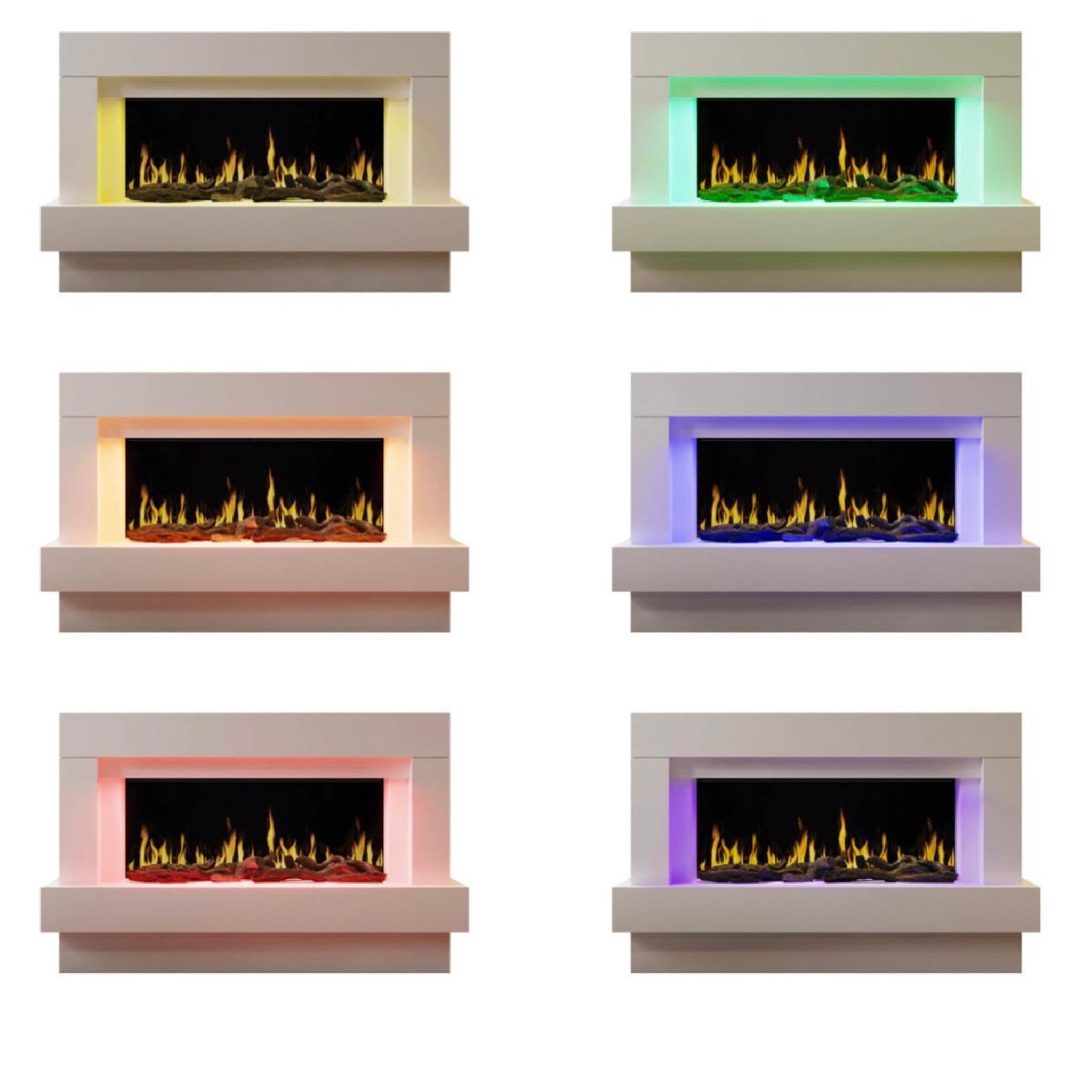 Voir la diapositive 4 : Chemin'arte Cheminée électrique 2000w blanche - 264