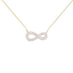 L'ATELIER D'AZUR Collier Or Jaune et Diamants - Motif Infini Infinity – Femme