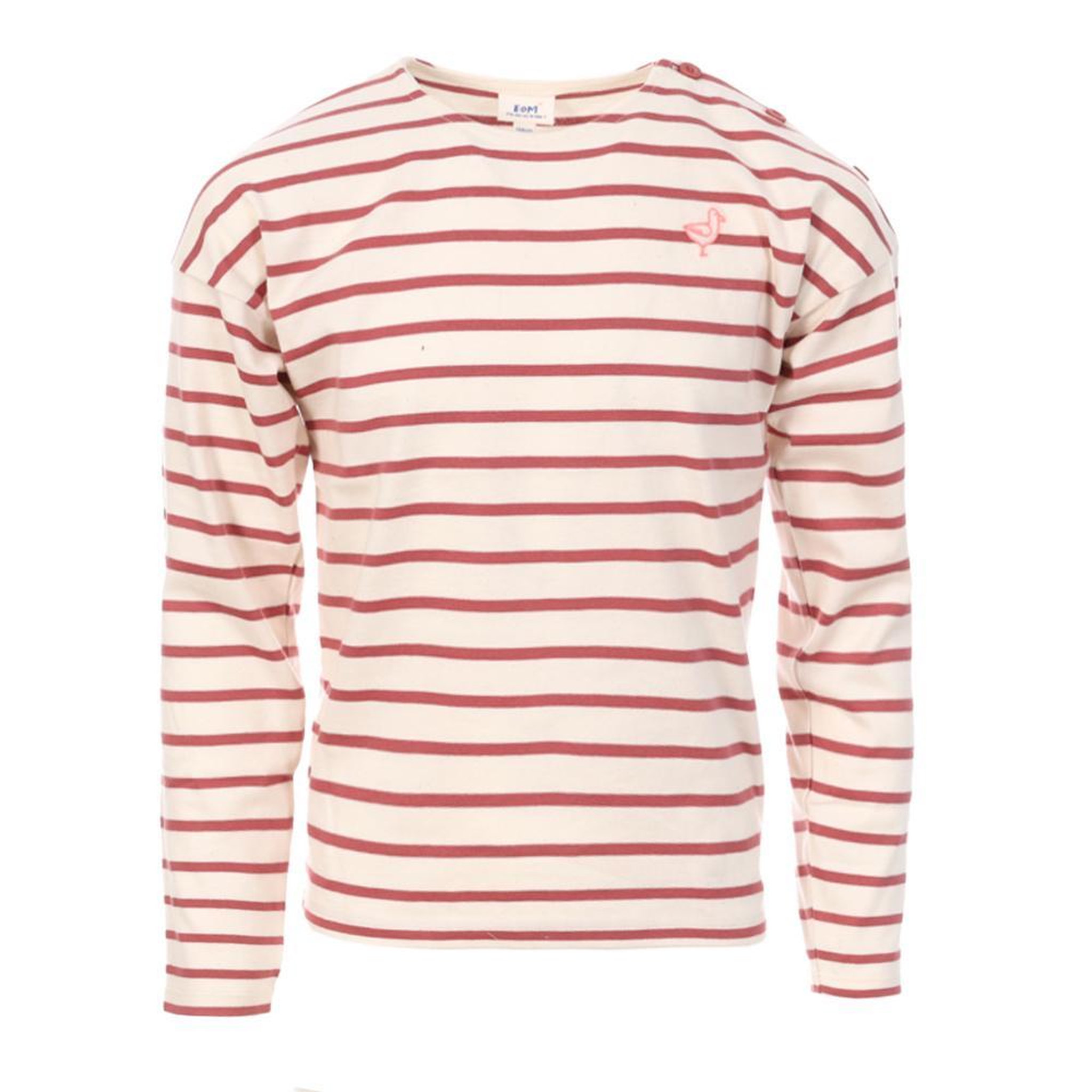 ELLE EST OU LA MER T-Shirt Manches Longues Blanches/Roses Fille Elle est ou la mer Tuner. Coloris disponibles : Rose