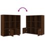 Voir la diapositive 5 : VIDAXL Armoire a livres Chene marron 98x30x98 cm