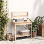 Voir la diapositive 3 : VIDAXL Table de rempotage et evier 147,5x44x139,5 cm bois massif sapin
