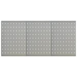 VIDAXL Panneaux a chevilles muraux 3 pcs 40x58 cm Acier