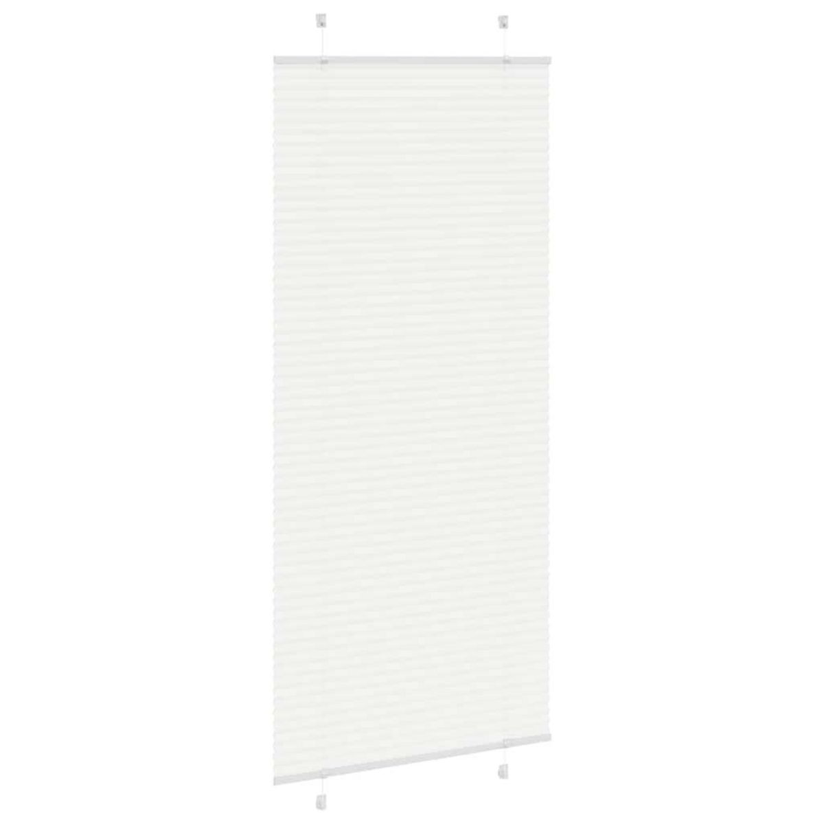 VIDAXL Store plisse blanc 95x200 cm largeur du tissu 94,4 cm polyester