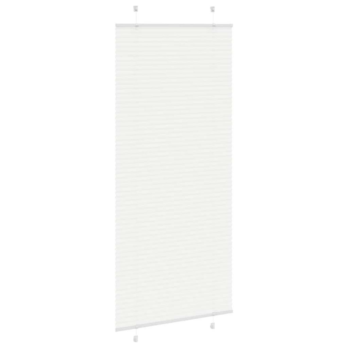 VIDAXL Store plisse blanc 95x200 cm largeur du tissu 94,4 cm polyester