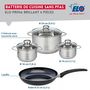Voir la diapositive 2 : ELO Ensemble de 1 Poêle de cuisson 32 cm et 3 faitouts 14, 16 et 24 cm Elo Prima Brillant