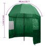 Voir la diapositive 6 : VIDAXL Parapluie de peche Vert 300x240 cm