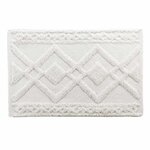 Paris Prix Tapis de Bain Jacquard  Gladis  50x80cm Blanc