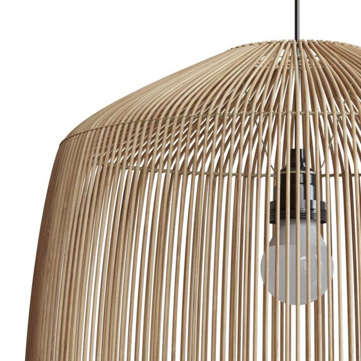 Rendez vous déco Abat-jour naturel pour suspension en rotin D40 cm - Hajar