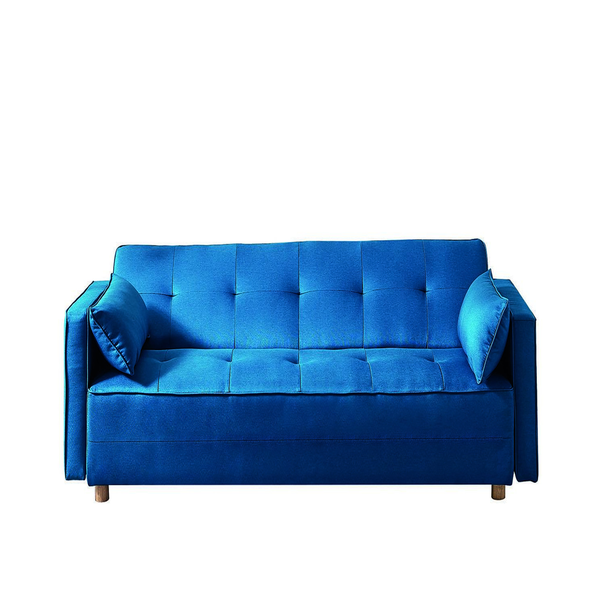 CONCEPT USINE Canapé scandinave convertible 3 places en tissu bleu canard copenhague