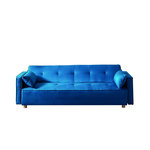 CONCEPT USINE Canapé scandinave convertible 3 places en tissu bleu canard COPENHAGUE