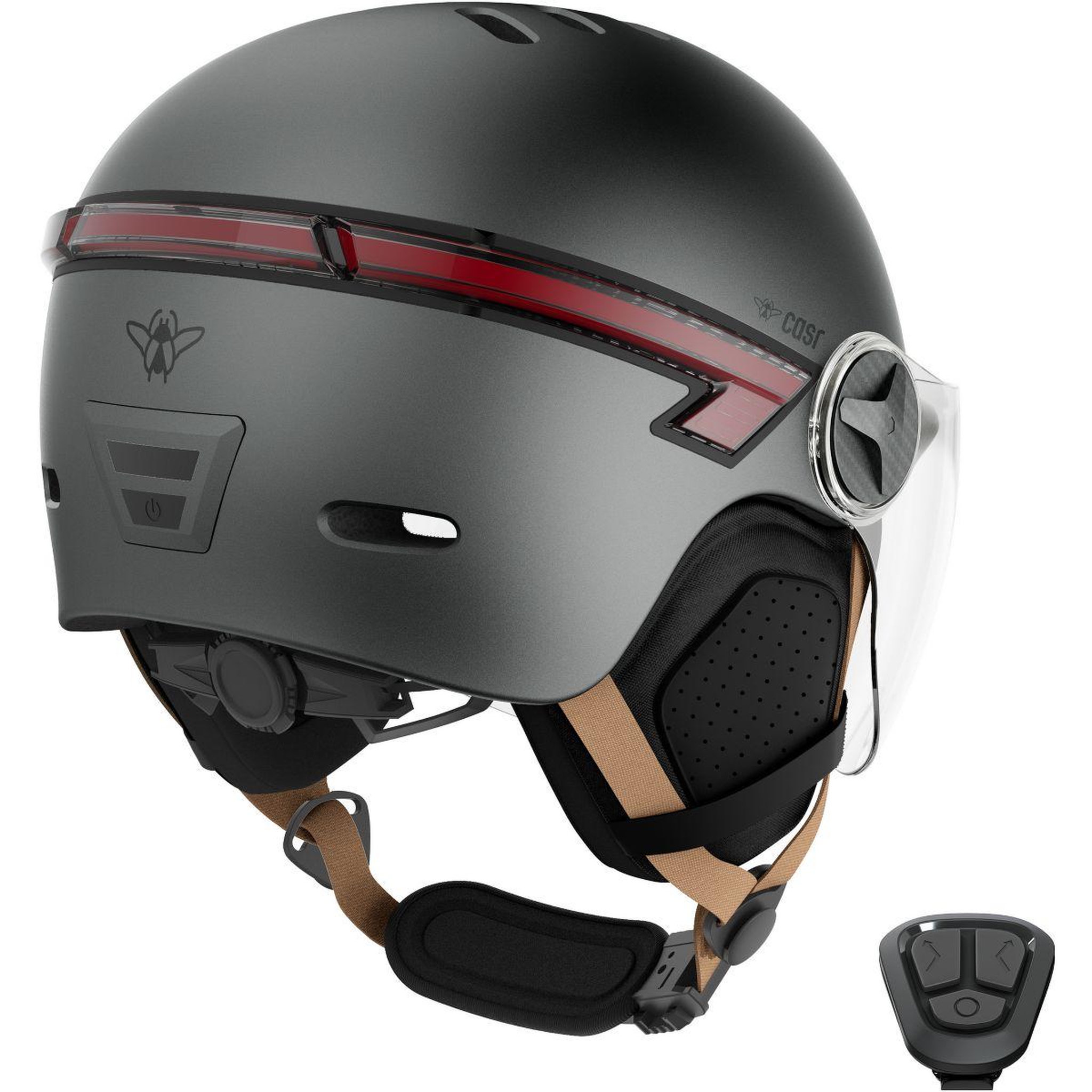 Voir la diapositive 2 : CASR Casque led glow gris taille m