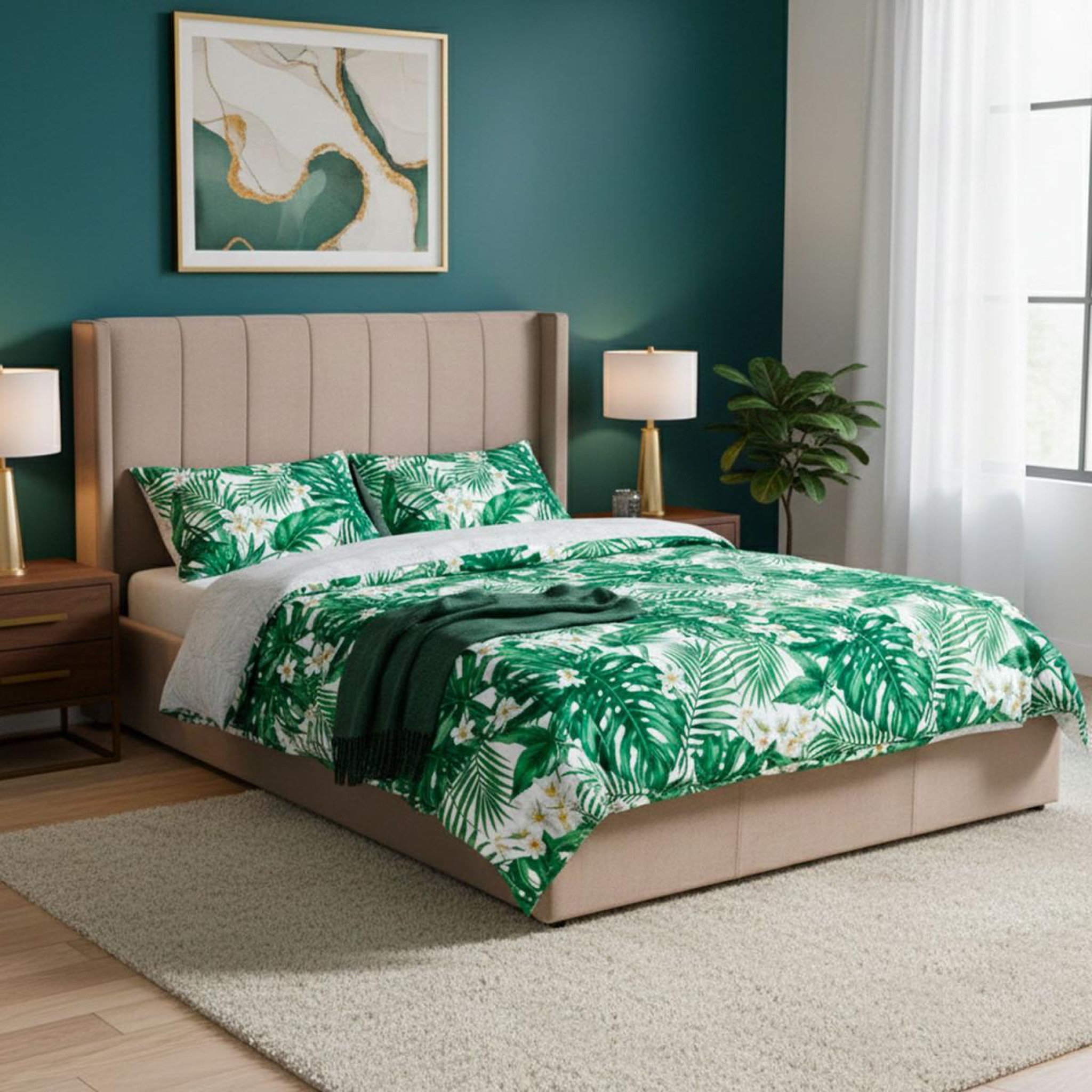 Voir la diapositive 6 : Paris Prix Pack lit coffre en velours & matelas  maggie & goodream  160x200cm taupe