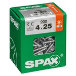 CENTRALE BRICO Lot de 200 vis acier tête fraisée torx SPAX, Diam.4 mm x L.25 mm