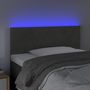 Voir la diapositive 3 : VIDAXL Tete de lit a LED Gris fonce 100x5x78/88 cm Velours