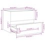 Voir la diapositive 6 : VIDAXL Armoire d'evier Sonoma gris 60x38,5x45 cm Bois d'ingenierie