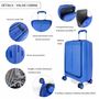 Voir la diapositive 5 : David Jones Lot 3 valises rigides dont 1 cabine porte-ordinateur 17  TSA