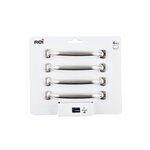 CENTRALE BRICO Lot de 4 poignées de meuble entraxe 96 mm zamak mat