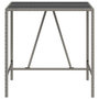 Voir la diapositive 3 : VIDAXL Table de bar et dessus en verre gris 110x70x110 cm poly rotin