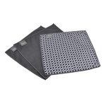 Paris Prix Lot de 3 Chiffons  Geoflower  30x30cm Gris & Blanc