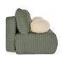 Voir la diapositive 6 : BEST MOBILIER Marvin - canapé 3 places convertible et coffre en fausse fourrure côtelée avec 2 coussins boule inclus