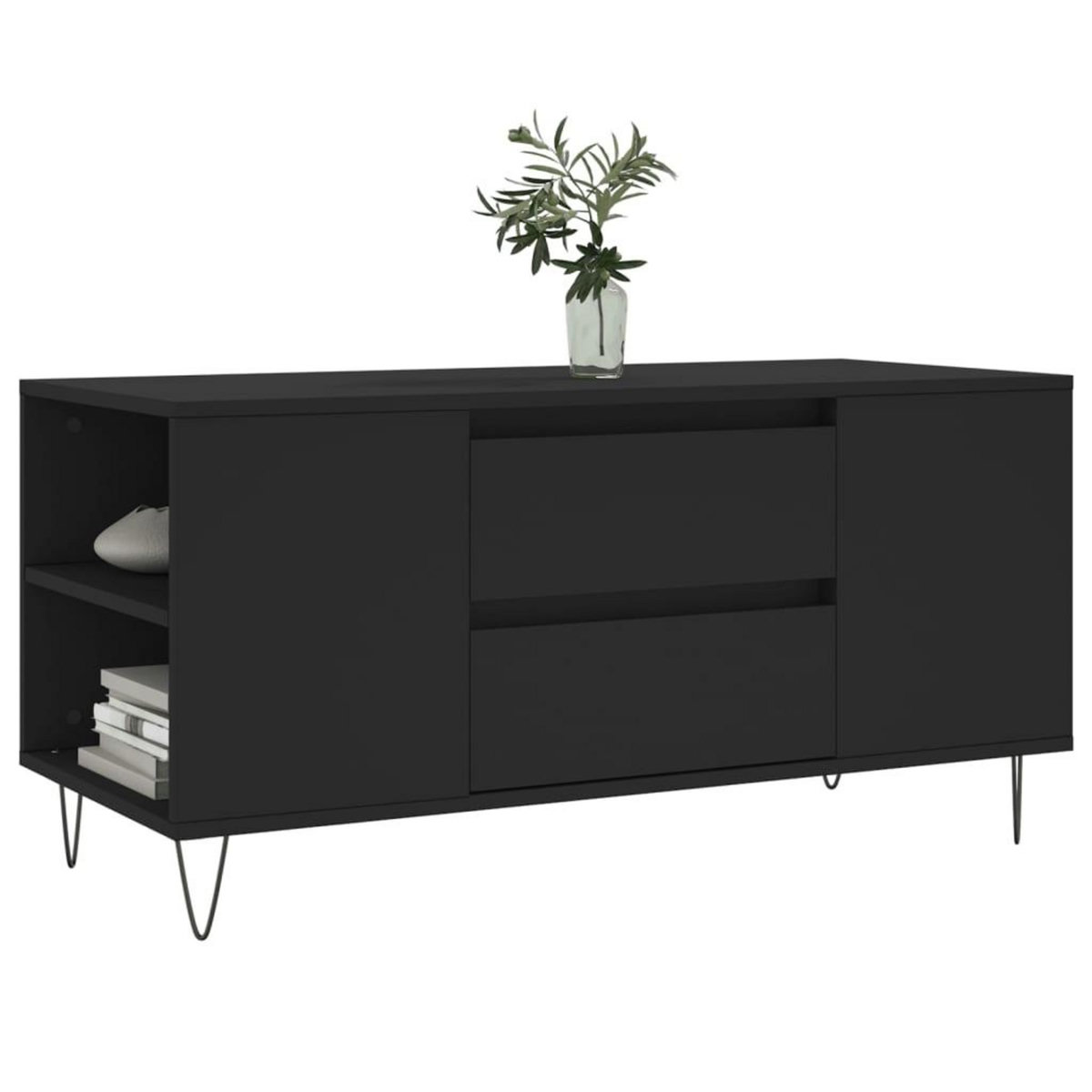 VIDAXL Table basse noir 102x44,5x50 cm bois d'ingenierie
