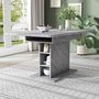 Voir la diapositive 4 : MERAX Table à Manger 110(130) X 70 X 75cm Extensible Avec Rangement