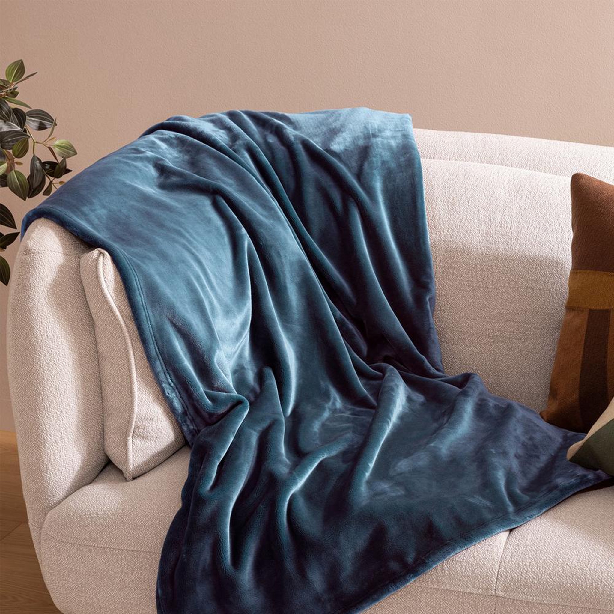 Voir la diapositive 4 : ATMOSPHERA Plaid flanelle  Petrol Atmosphera 180x230 Cuddly