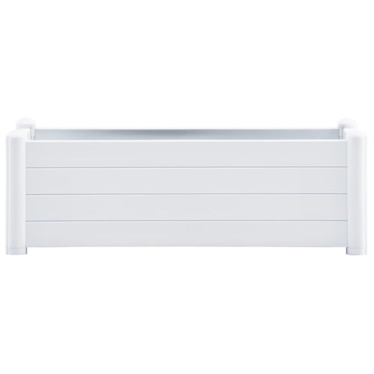 VIDAXL Lit sureleve de jardin PP Blanc 100x43x35 cm