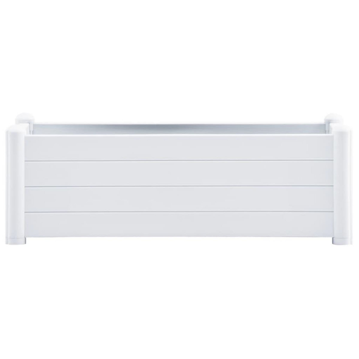 VIDAXL Lit sureleve de jardin PP Blanc 100x43x35 cm