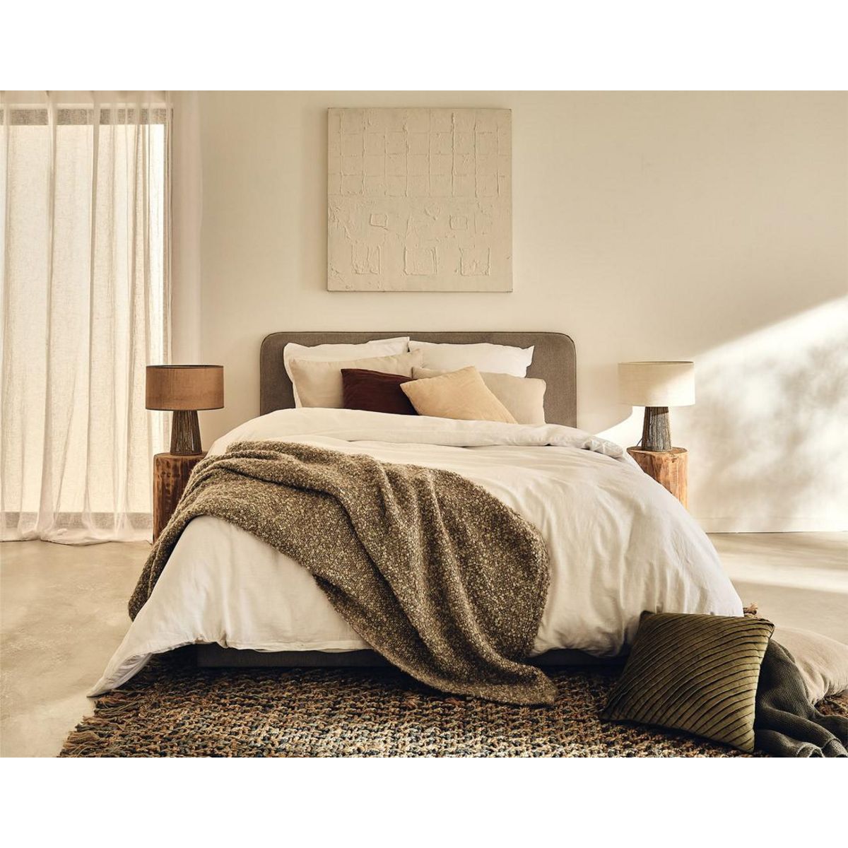 BEST MOBILIER Goyave - lit coffre - 140x190 - en tissu - sommier inclus