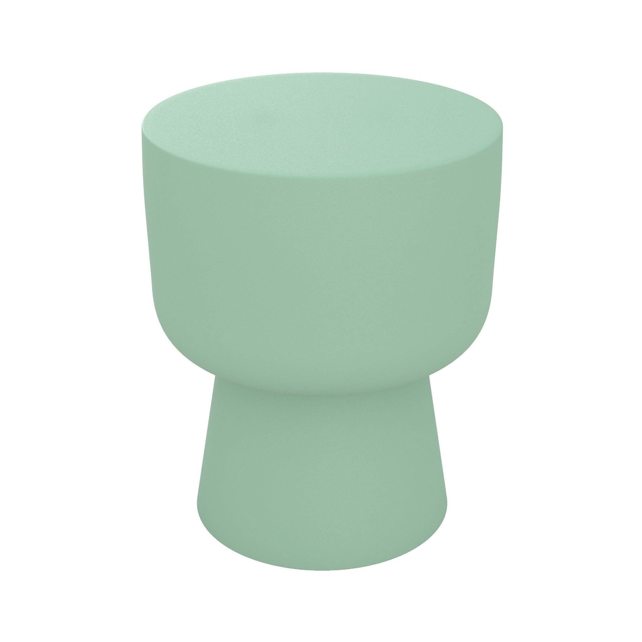 MAISON PAVANE Table d'appoint ronde en métal vert d34 cm-prisca