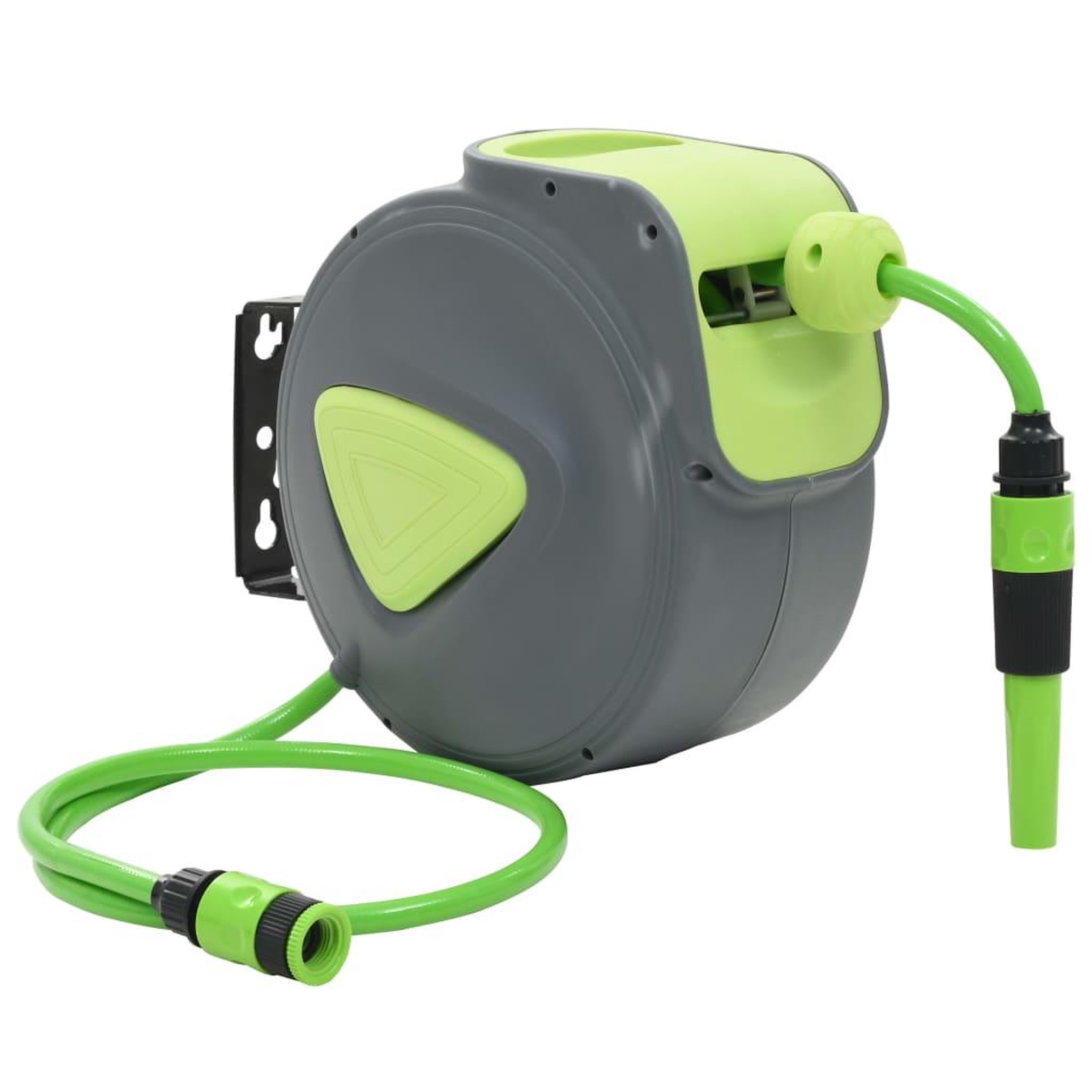 Voir la diapositive 1 : VIDAXL Enrouleur mural automatique pour tuyau retractable 10+1 m