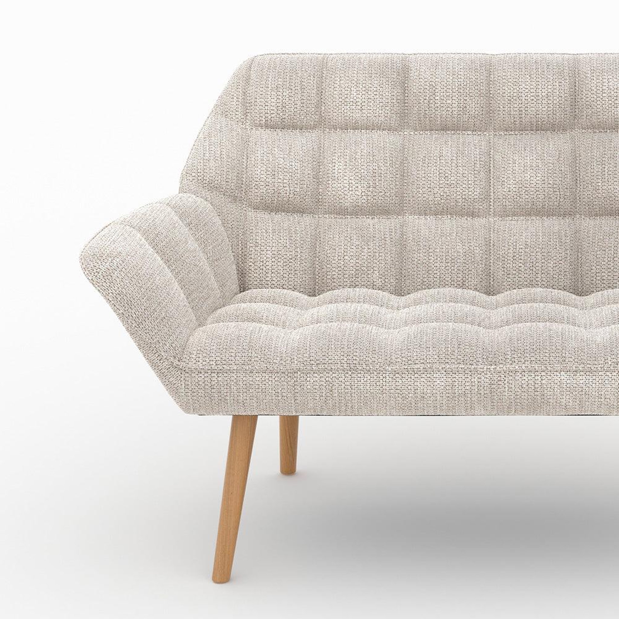 Voir la diapositive 5 : MAISON PAVANE Canapé 2 places en tissu gris clair-simba