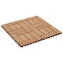 Voir la diapositive 2 : VIDAXL Carreau de terrasse 11 pcs WPC 30 x 30 cm 1 m^2 Couleur Teck