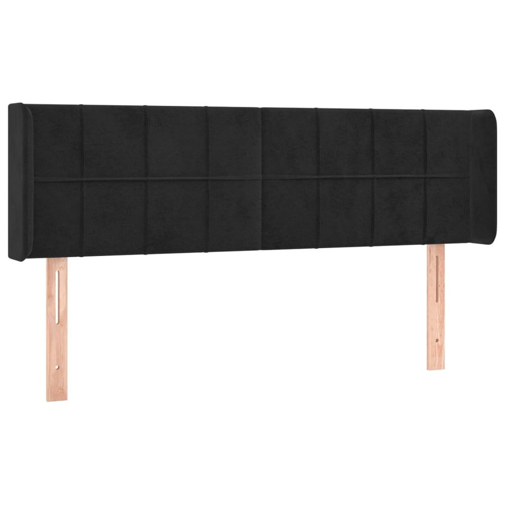 Voir la diapositive 3 : VIDAXL Tete de lit a LED Noir 147x16x78/88 cm Velours