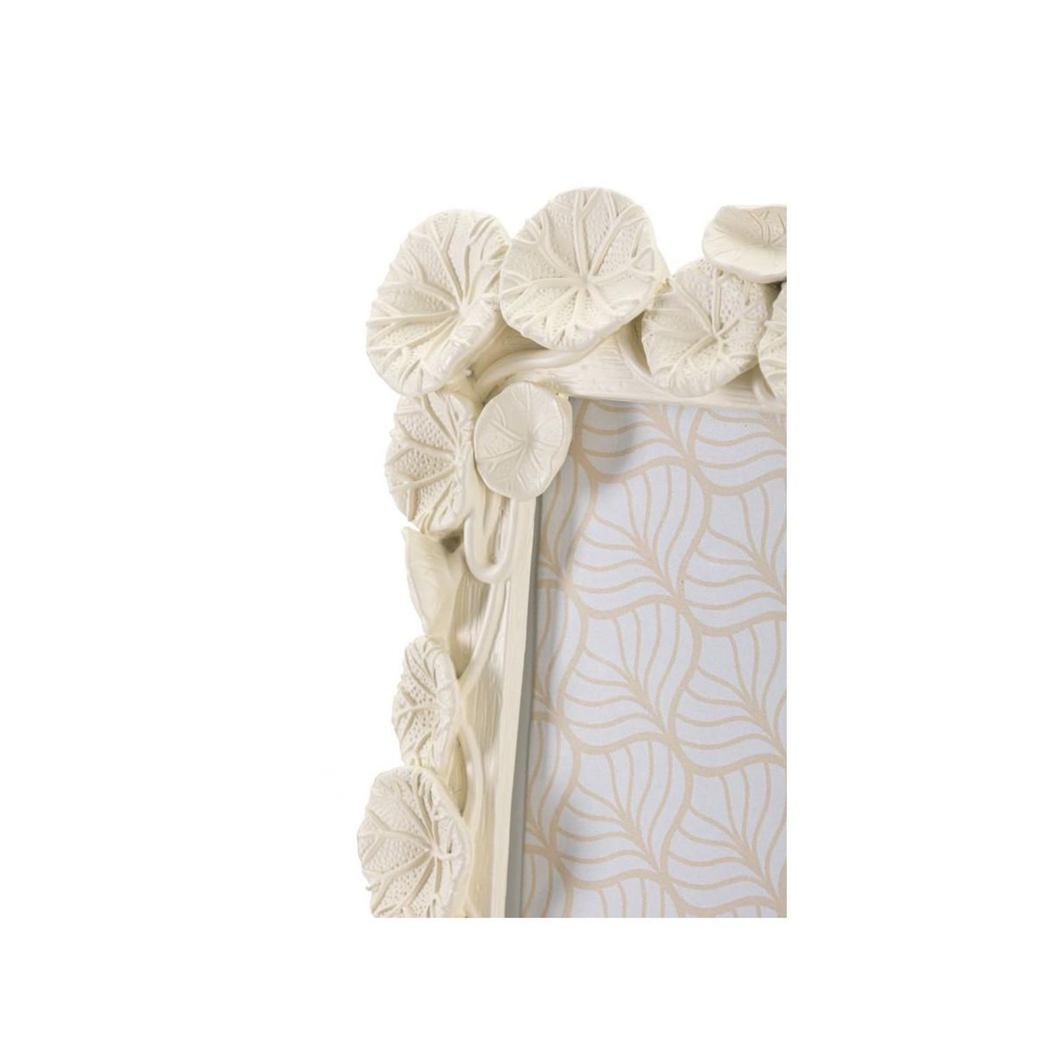 Voir la diapositive 4 : Paris Prix Cadre photo déco fleurs  lotus  20x25cm crème