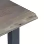 VIDAXL Table console Gris 115 x 35 x 76 cm Bois d'acacia massif et fer