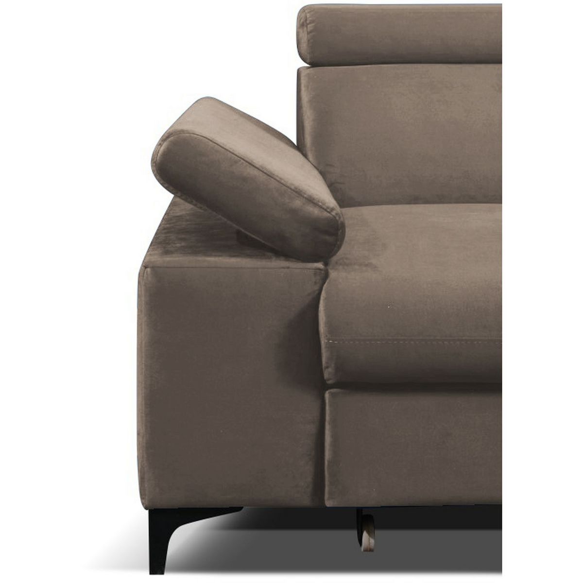 Canapé d'angle gauche fixe convertible 5 places avec coffre de rangement AURELIE