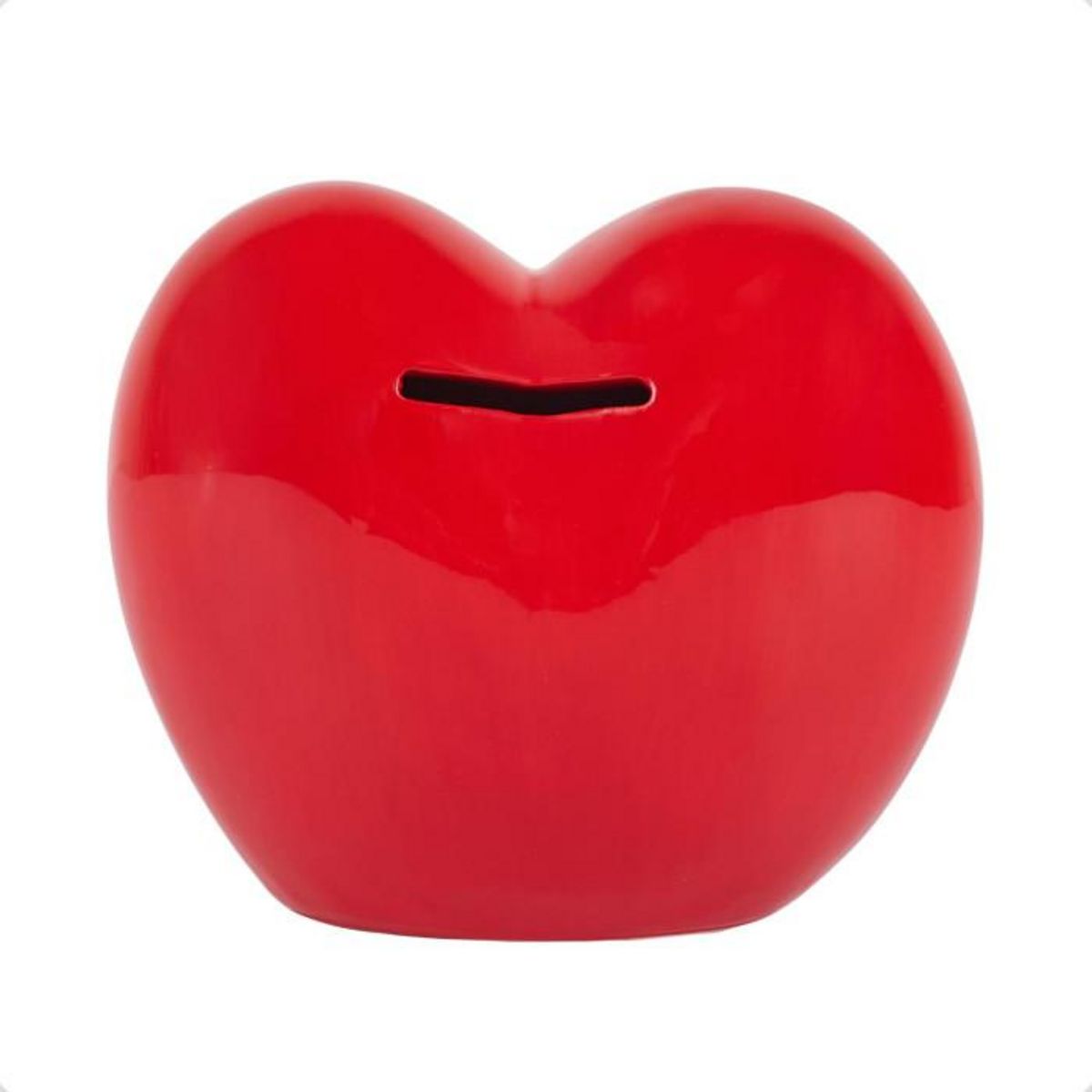 Paris Prix Tirelire Déco Cœur  Kawaii  14cm Rouge