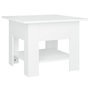 Voir la diapositive 2 : VIDAXL Table basse blanc 55x55x42 cm bois d'ingenierie