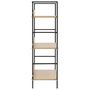 Voir la diapositive 4 : VIDAXL Bibliotheque a 3 niveaux chene 60x27,6x90,5cm bois d'ingenierie