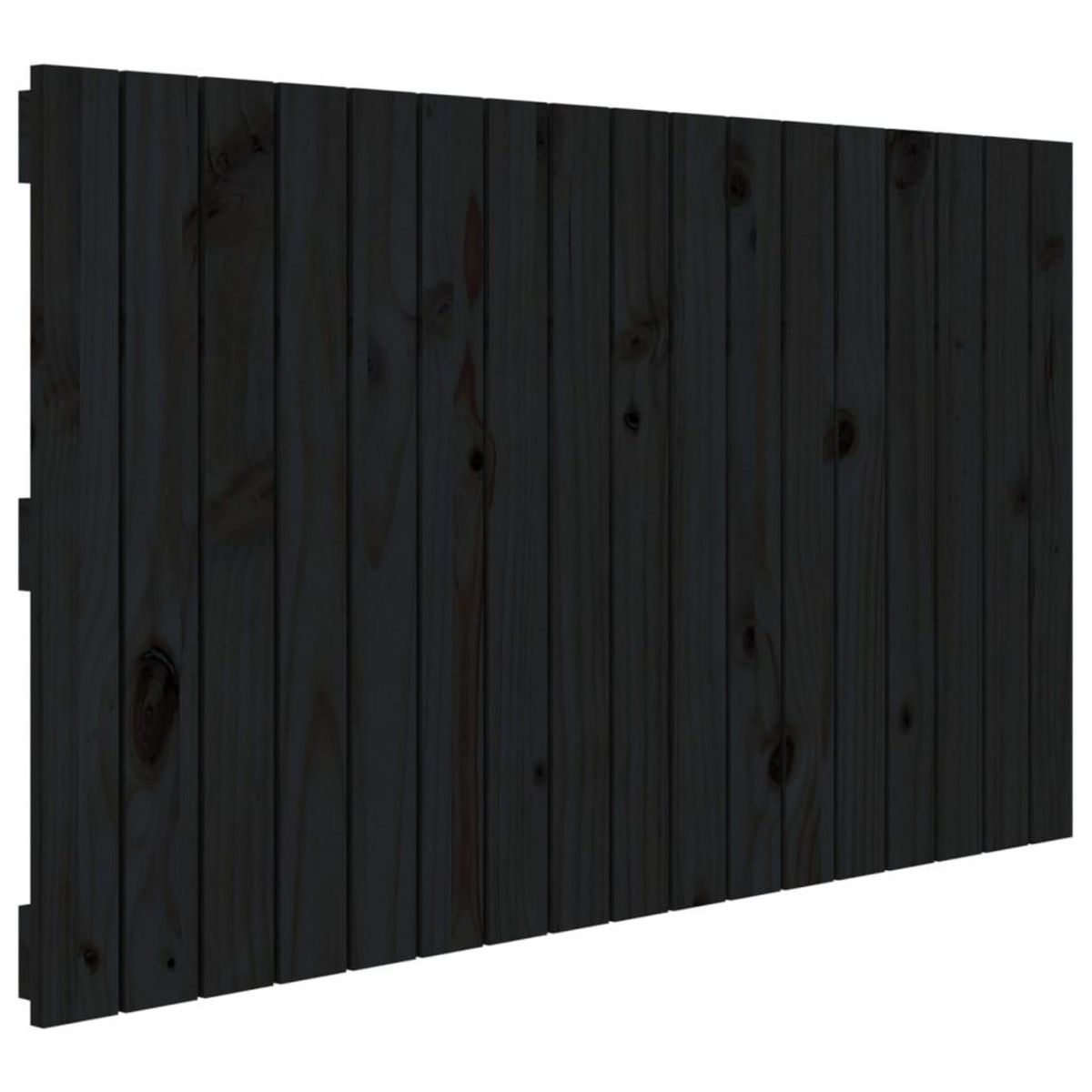 VIDAXL Tete de lit murale Noir 108x3x60 cm Bois massif de pin