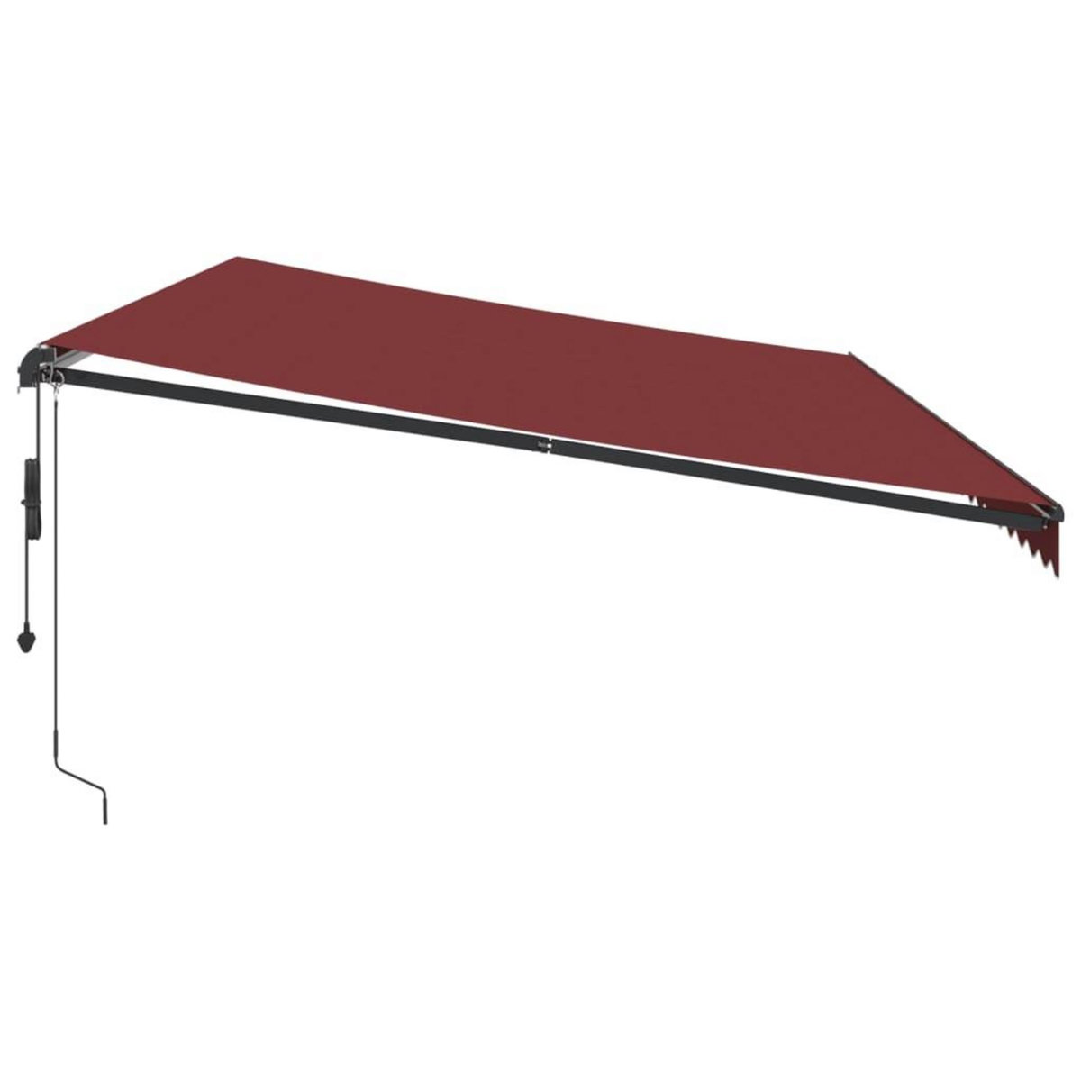 VIDAXL Auvent retractable automatique avec LED bordeaux 600x350 cm