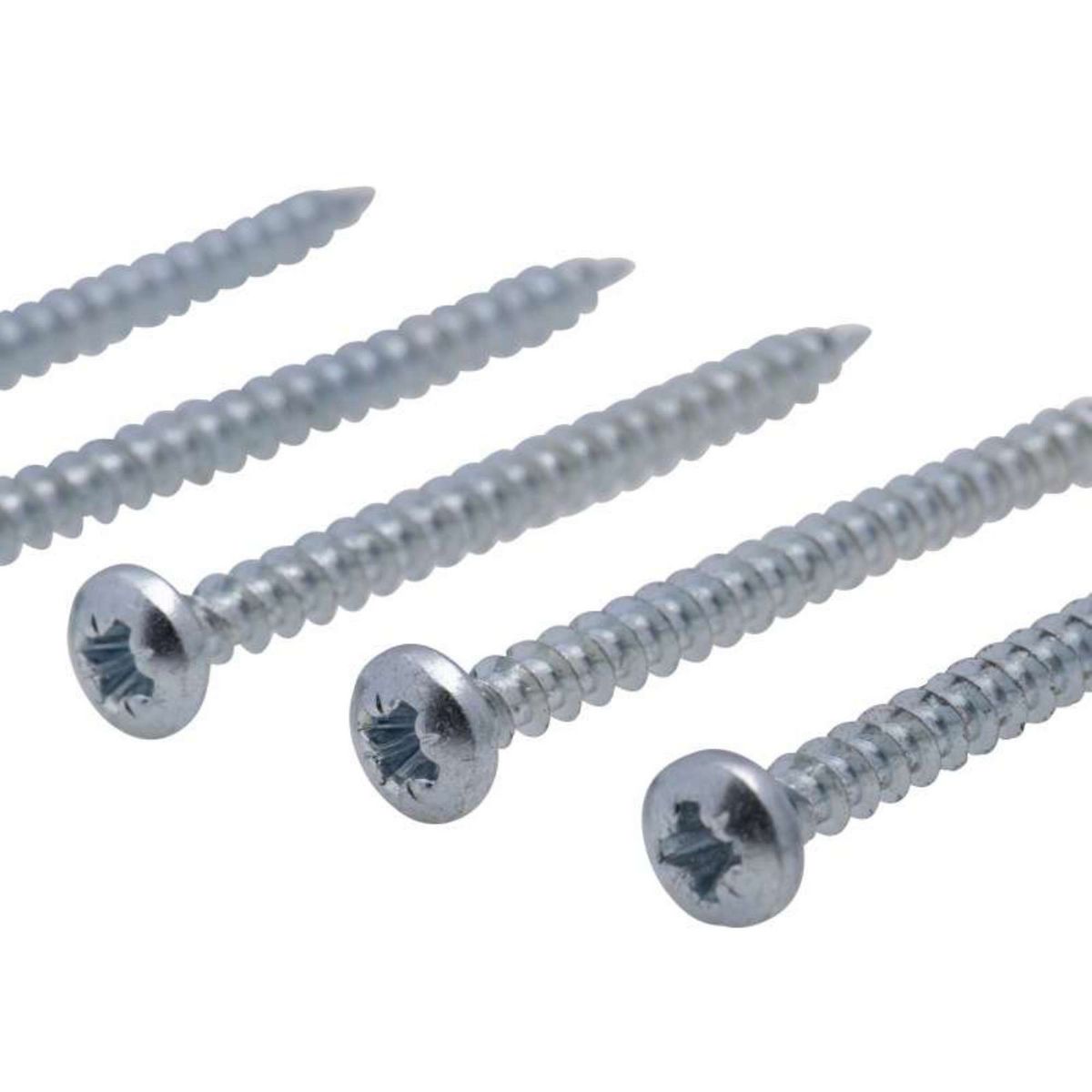  Vis agglo tête ronde PZ zinguée cruciforme Vissal 5x50 mm  lot de 6 vis