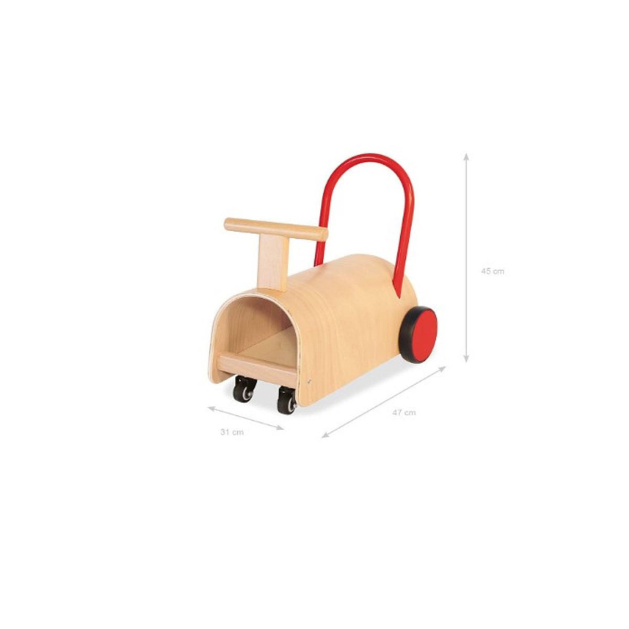 Voir la diapositive 4 : Pinolino Trotteur porteur Enzo bois-rouge