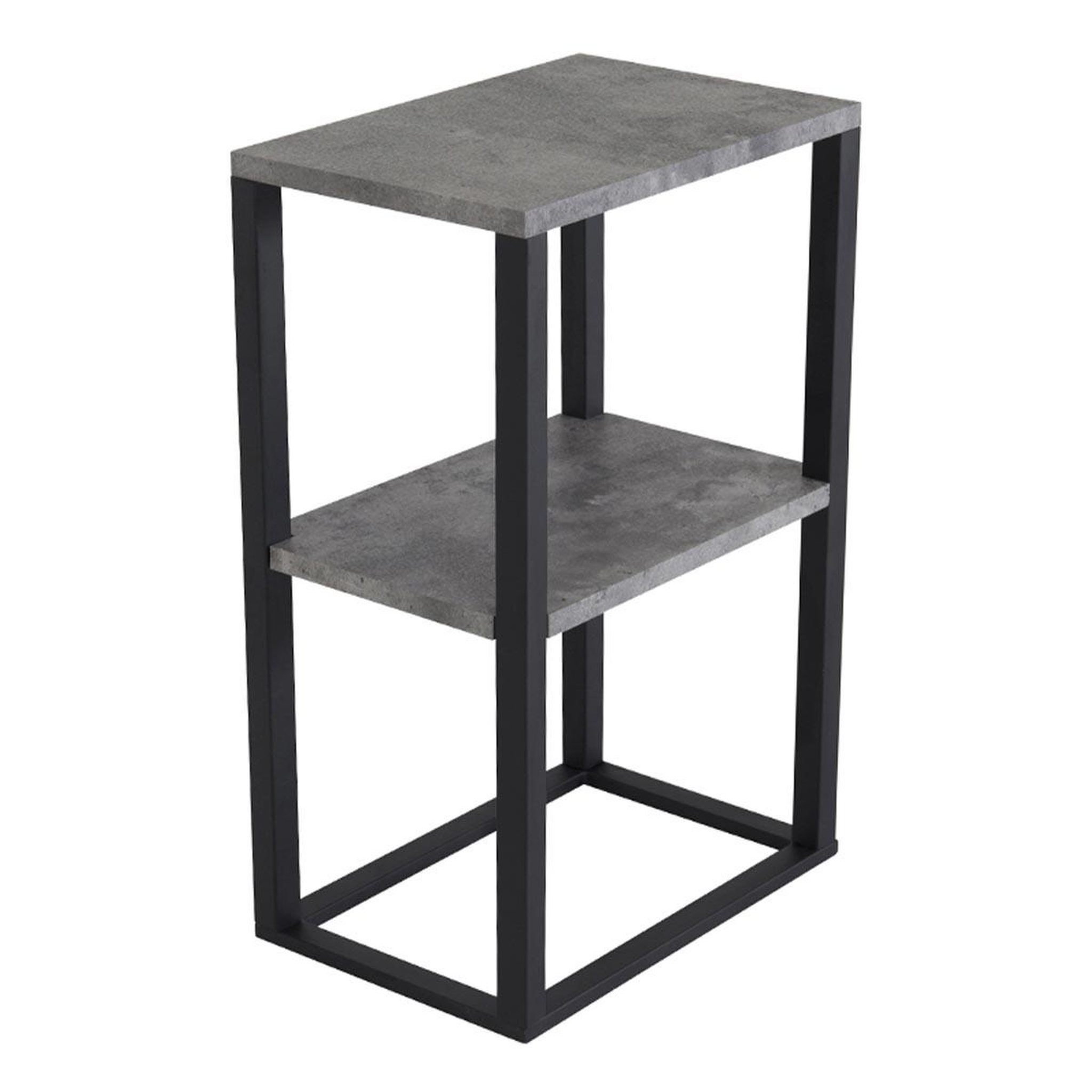 Paris Prix Table de chevet double  rise  70cm gris & noir